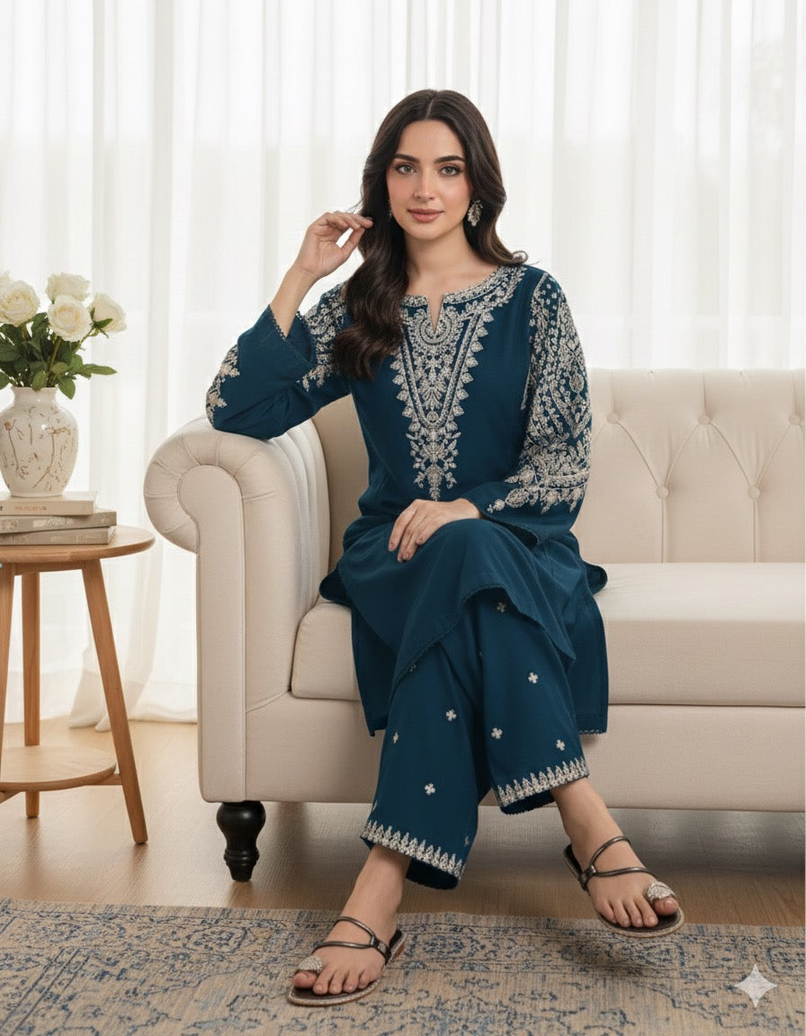 NF-321 Batik Party Wear Lawn -2PC