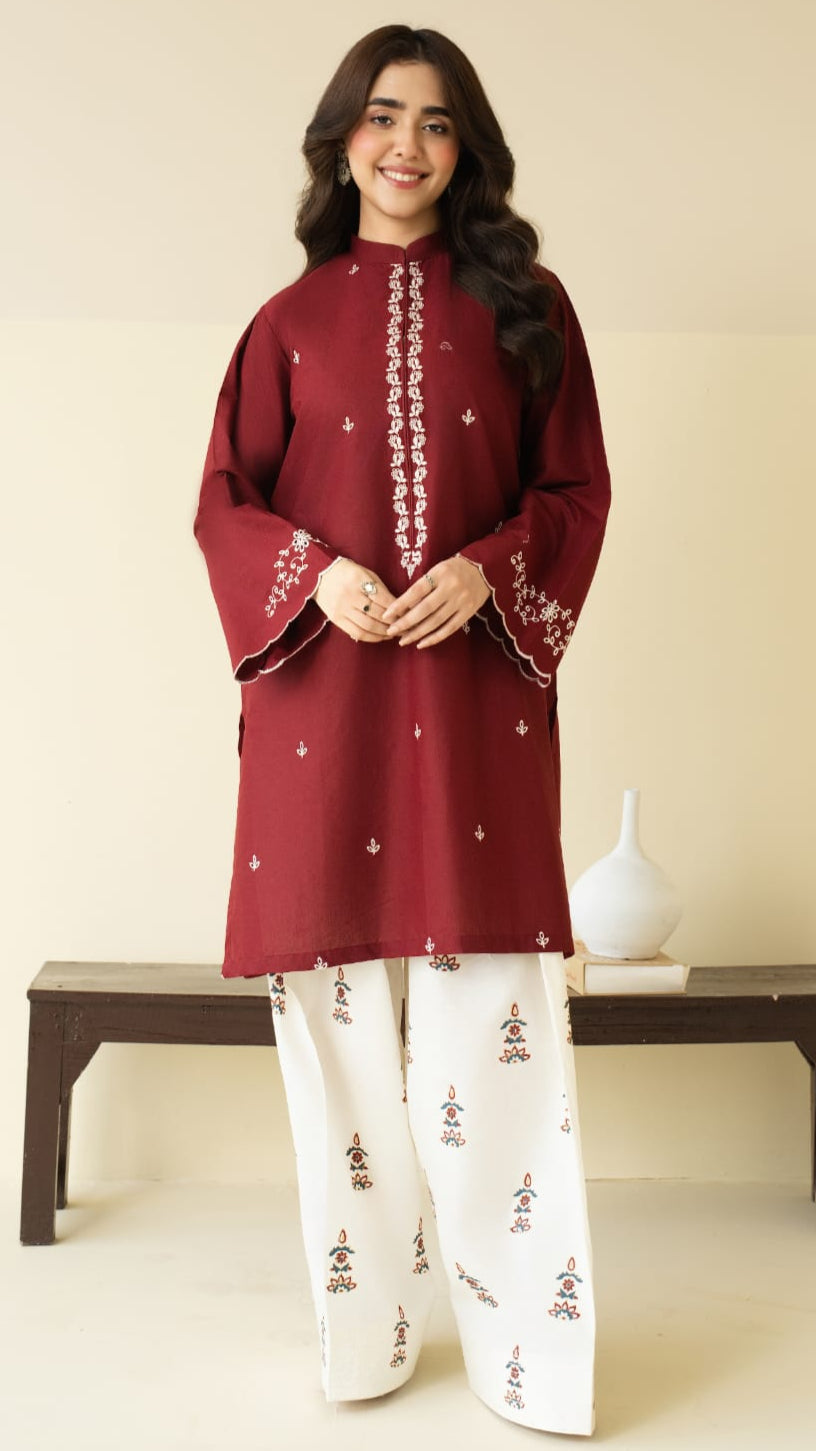 NF-306 Nimra Shah Luxury Embroidered Lawn 2PC