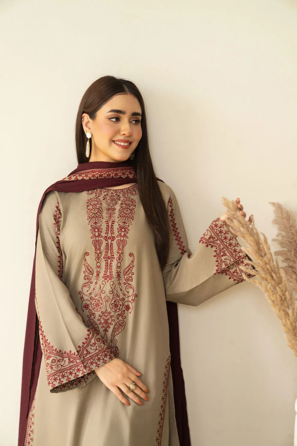 NF-313 Baroque Top Trending Embroidered Lawn 3PC