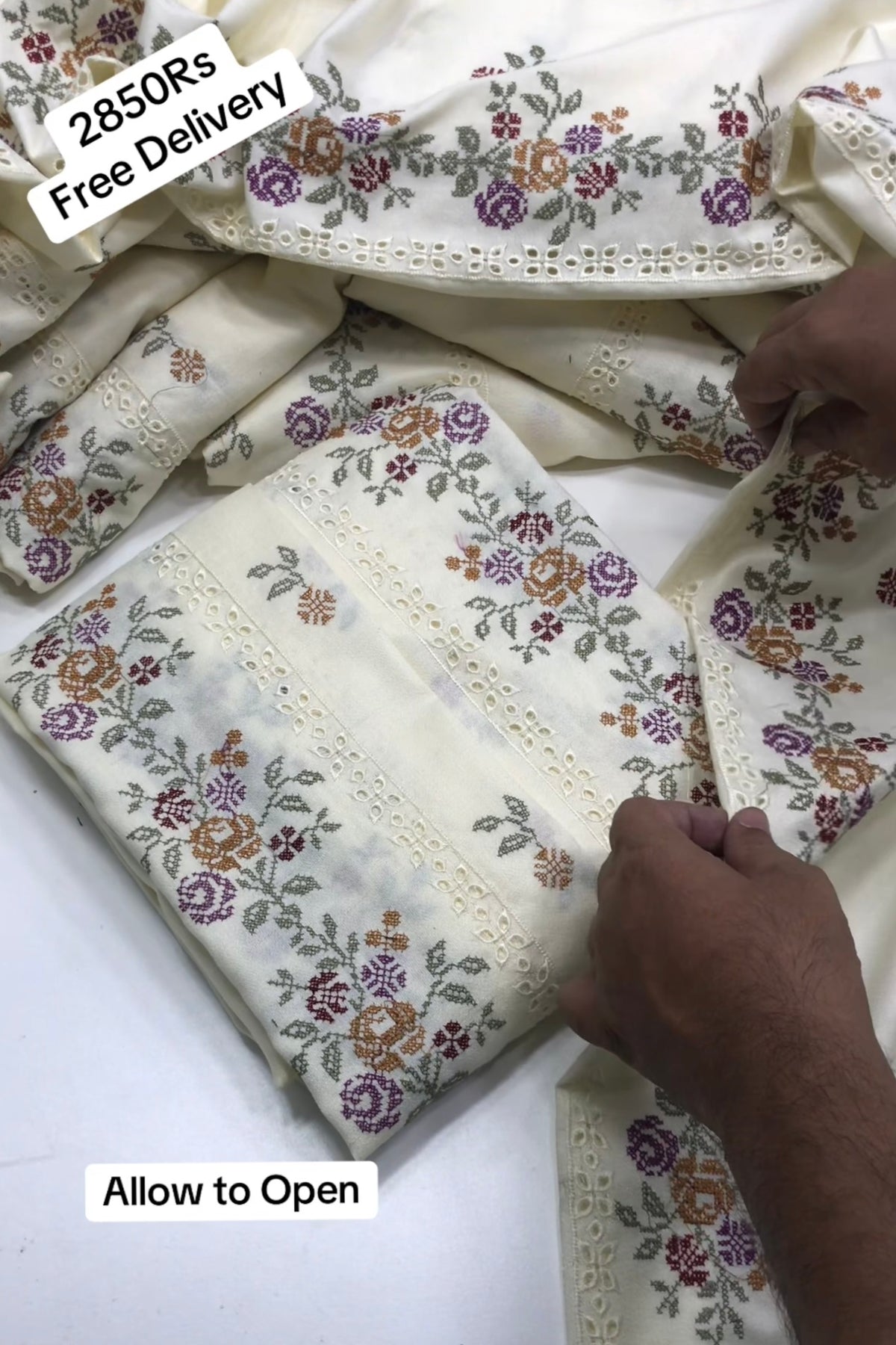 NF-113 Bareeze Luxury Embroidered Danak 3PC