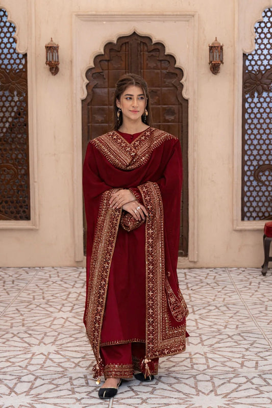 NF-1816 Dyot Luxury Embroidered Lawn 3PC