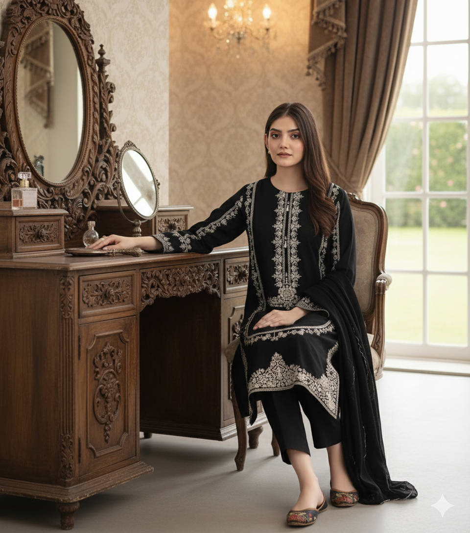NF-304 Umza Luxury Embroidered Lawn 2PC