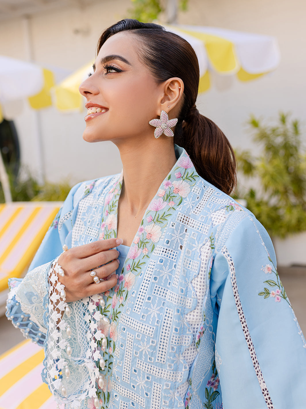 NF-6508 Parishay Chickenkari Eid Special Lawn 3PC