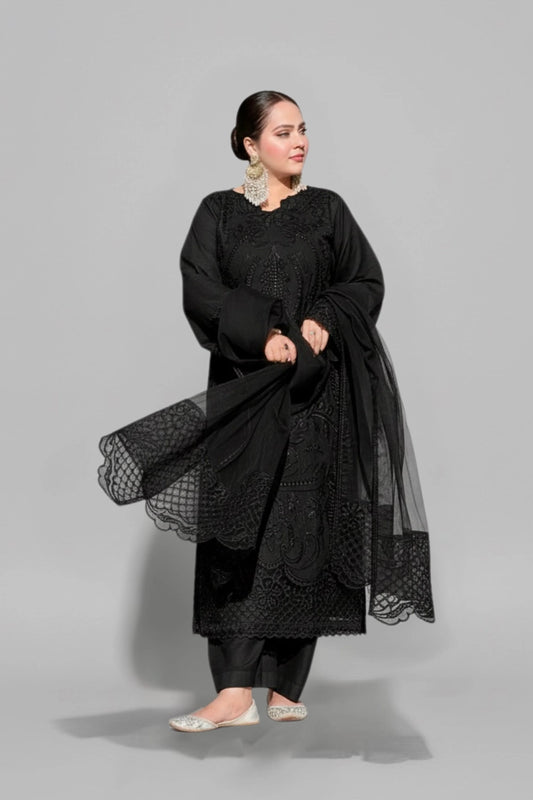 NF-7161 Maria B Luxury Embroidered Lawn 3PC