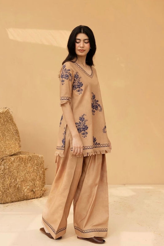 NF-798 Dyot by Mahira Khan Luxury Cross Stitch Lawn 2PC