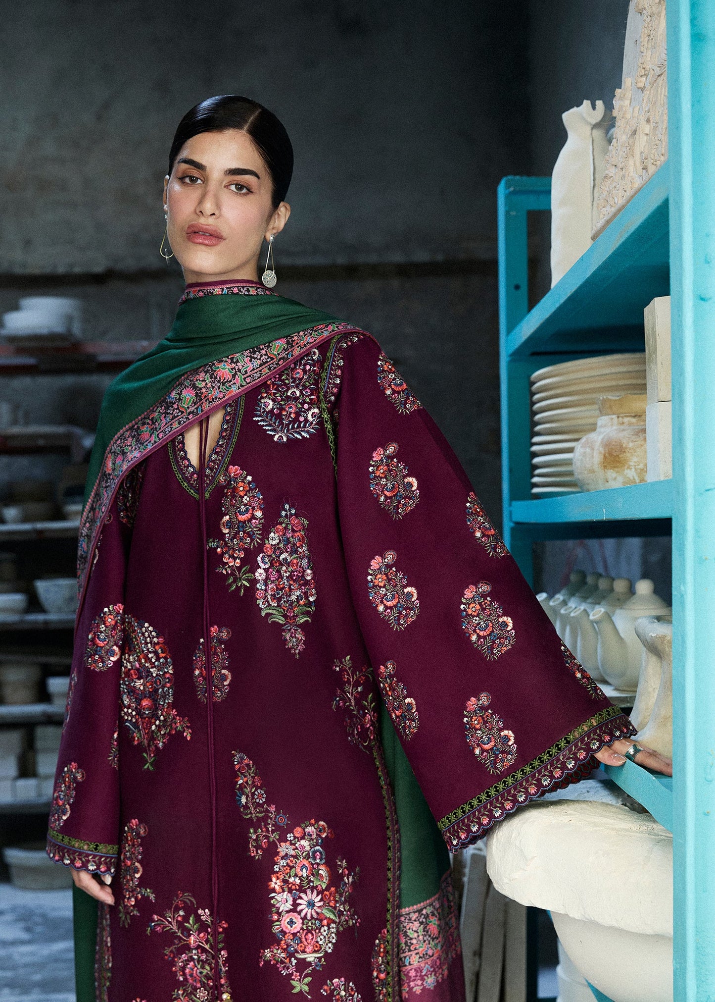 NF.1821 Hussain Rehar Luxury Embroidered Lawn 3PC